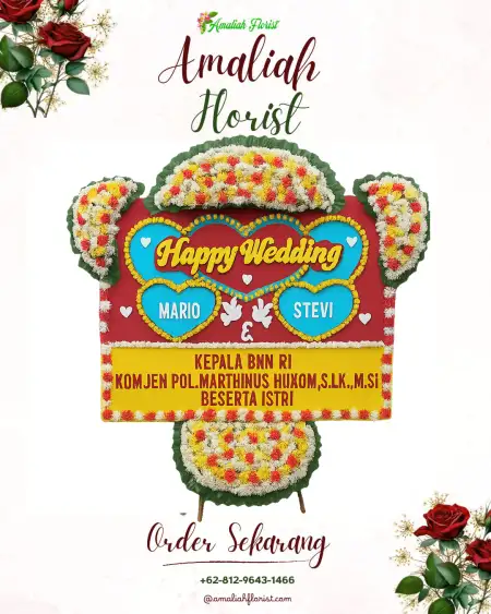 Papan Bunga Pernikahan Wonosoco